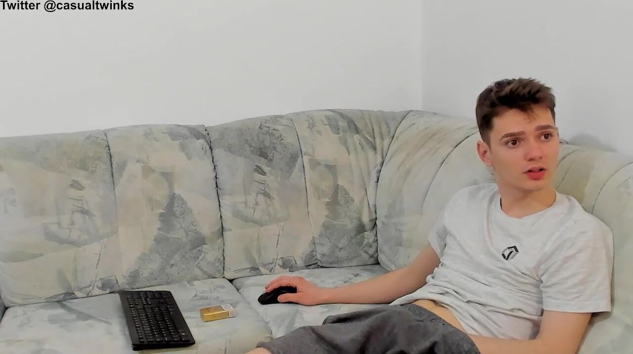 Casualtwinks Video interview gayanal closeup creamy crossdresser